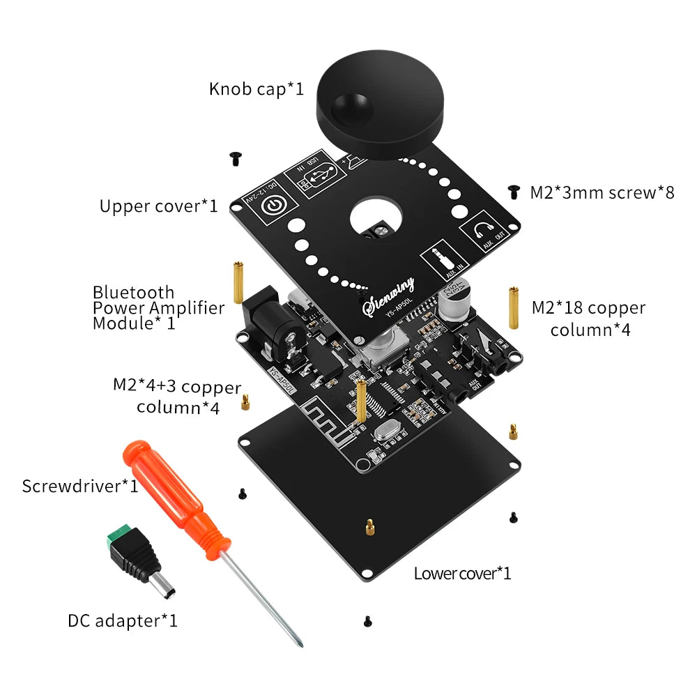 50W×2 Bluetooth 5.1 Digital Stereo Amplifier Board YS-AP50L