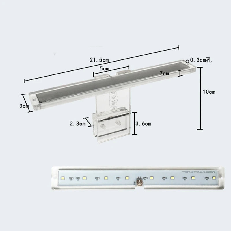 Ultra Thin Clip-On LED Aquarium Light for Planted Fish Tanks