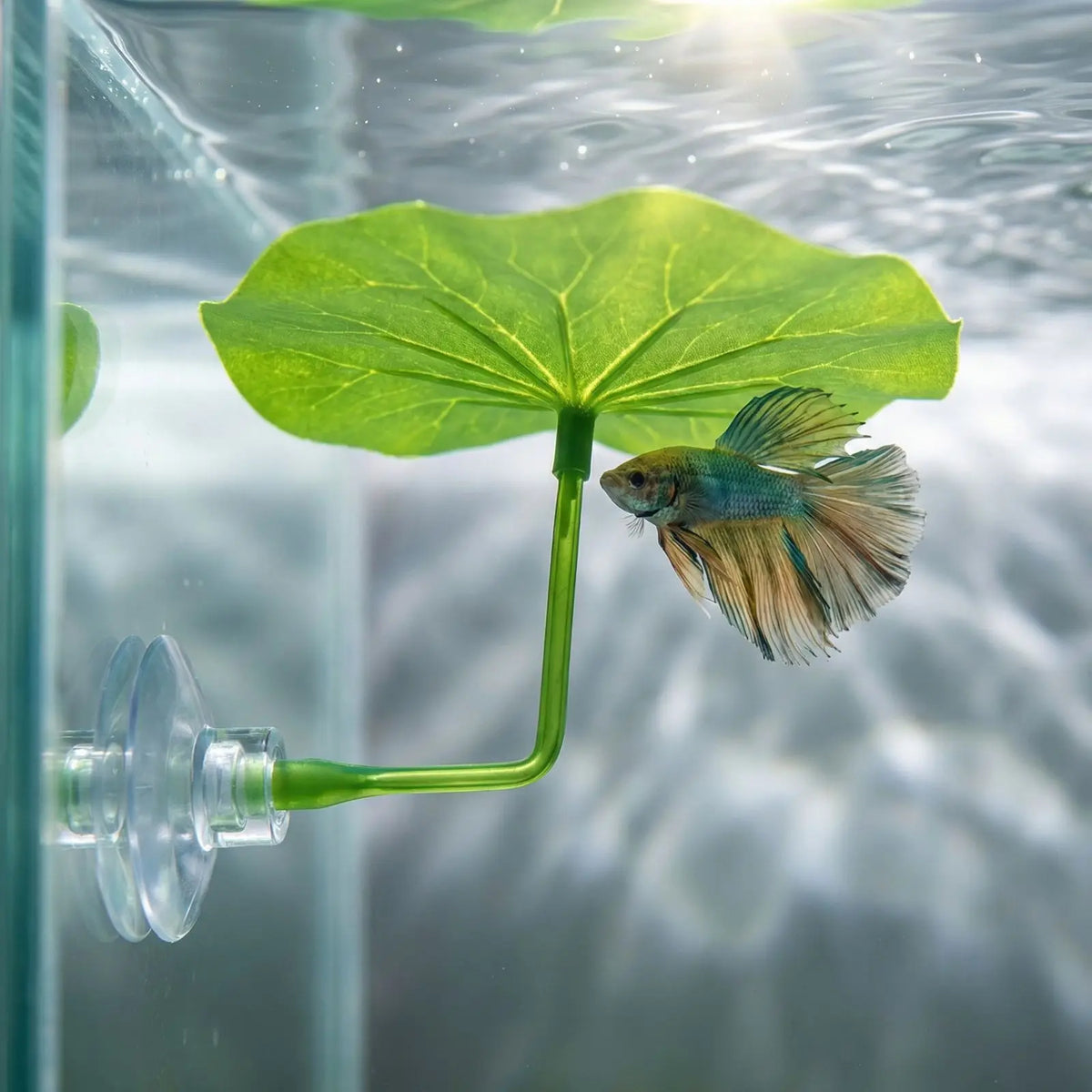Betta Fish Leaf Hammock Silicone Rest Bed – Aquarium Decor