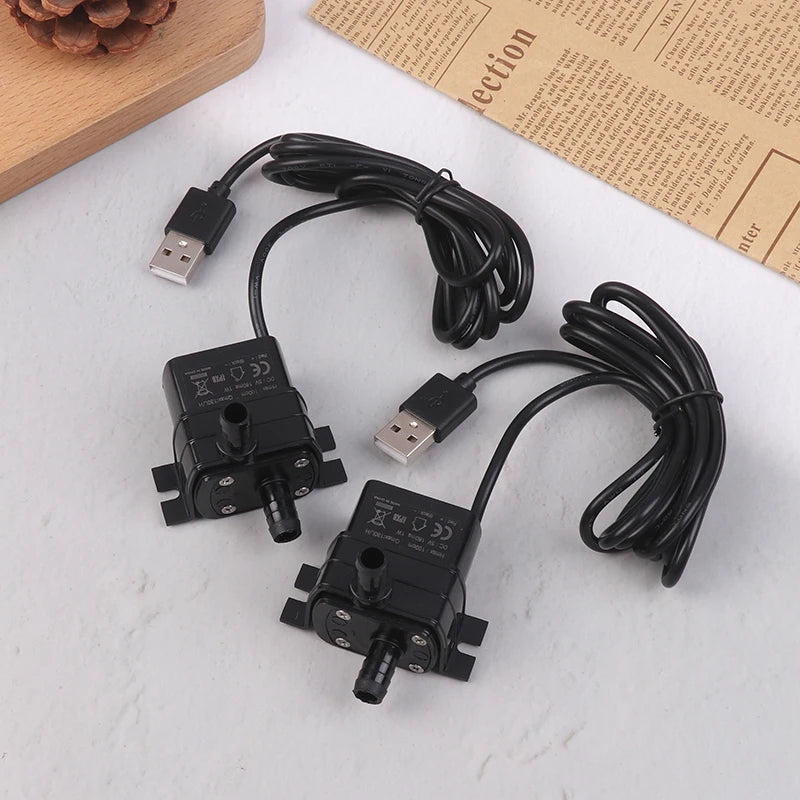 USB Brushless DC Water Pump 5V 1W 130L/H Submersible Aquarium