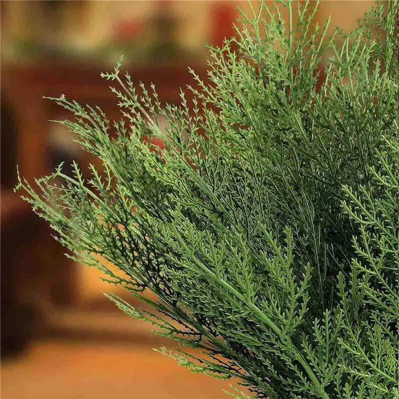 80-Pc Artificial Cedar Sprigs Faux Pine Branches Christmas Greenery