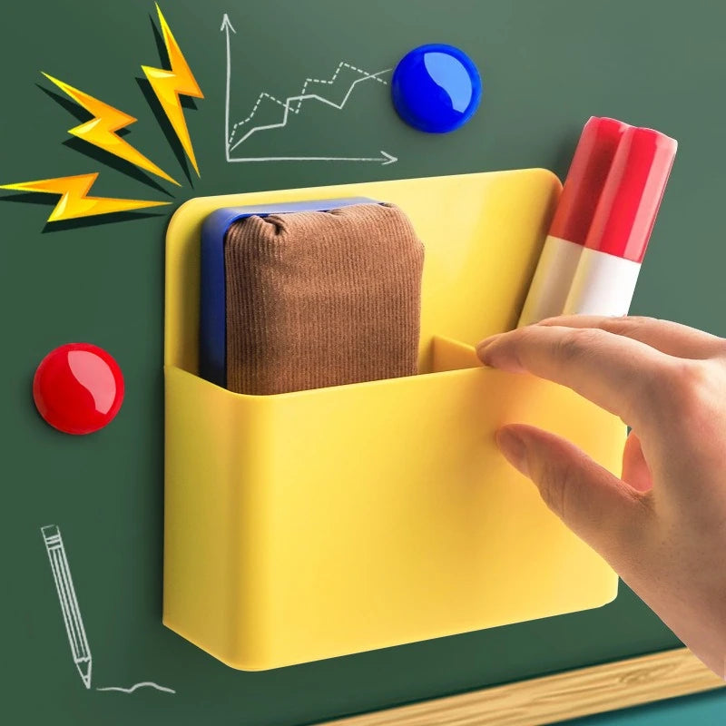 Magnetic Fridge Storage Box – Transparent Organizer & Pen Holder