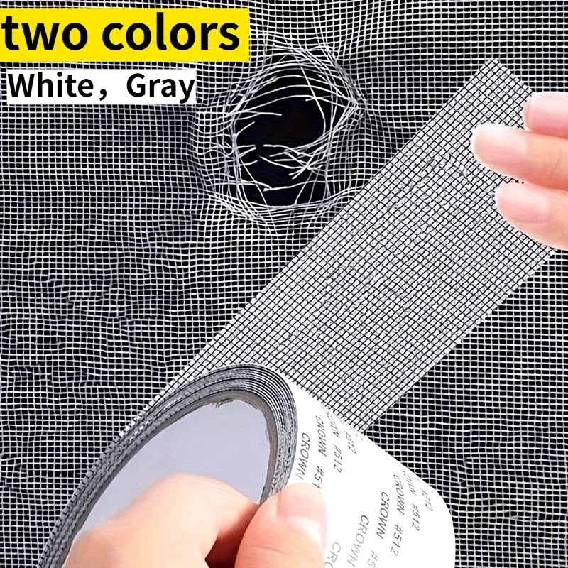 Window Screen Repair Tape – Self-Adhesive Mesh Patch Roll