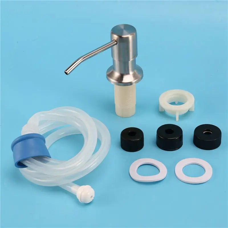 Built-In Kitchen Sink Soap Dispenser 3-Pack – Silver Brushed