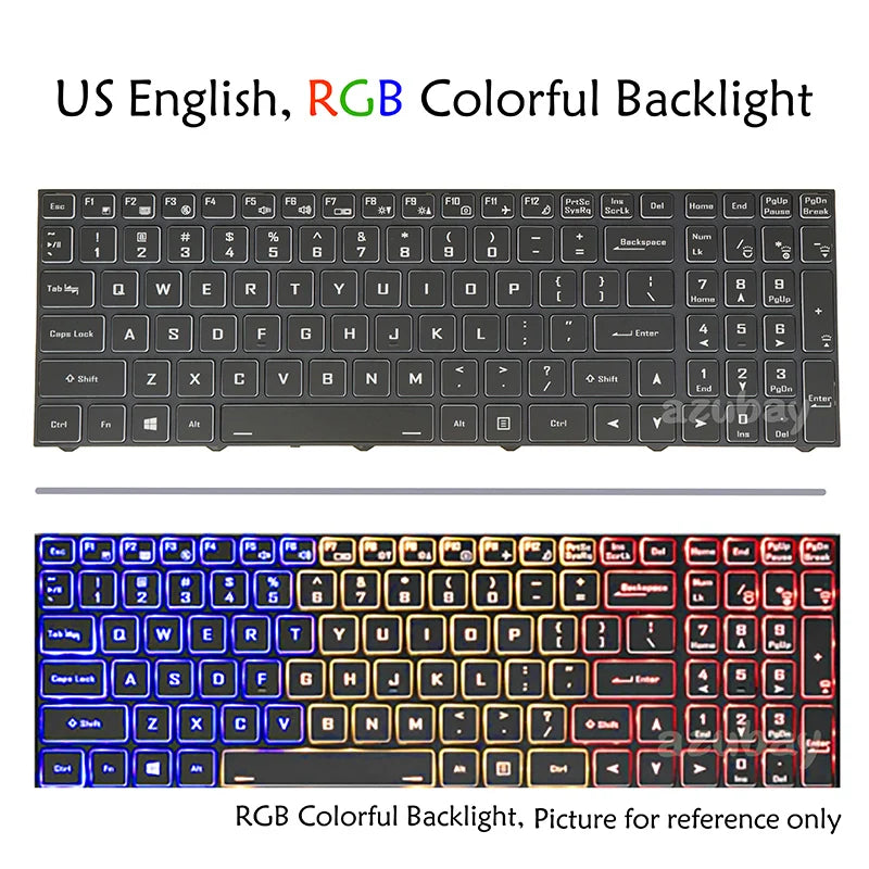 Zone RGB US Keyboard for Clevo Sager NP8770D2 NP8770F1 NP9670M