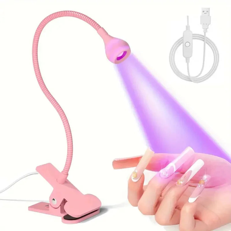 UV Nail Lamp 395nm Clip-On Desk Mini USB Gel Nail Dryer
