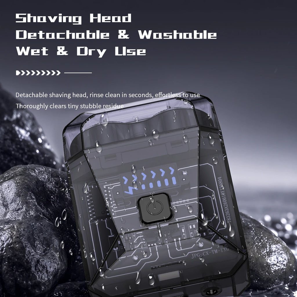 XMSJ R16 Mini Rotary Electric Shaver – Dual Blade Beard Trimmer