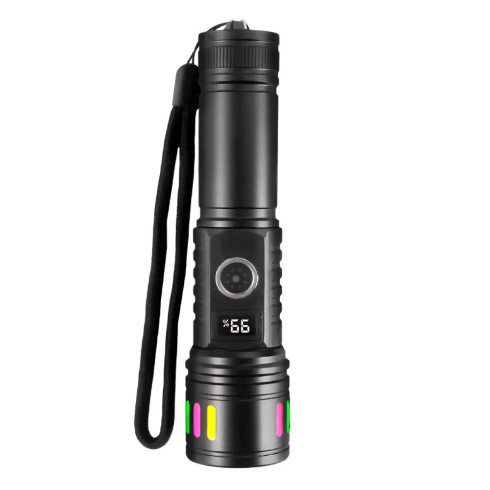 Rechargeable LED Flashlight Torch – USB-C, 5 Modes, Aluminum