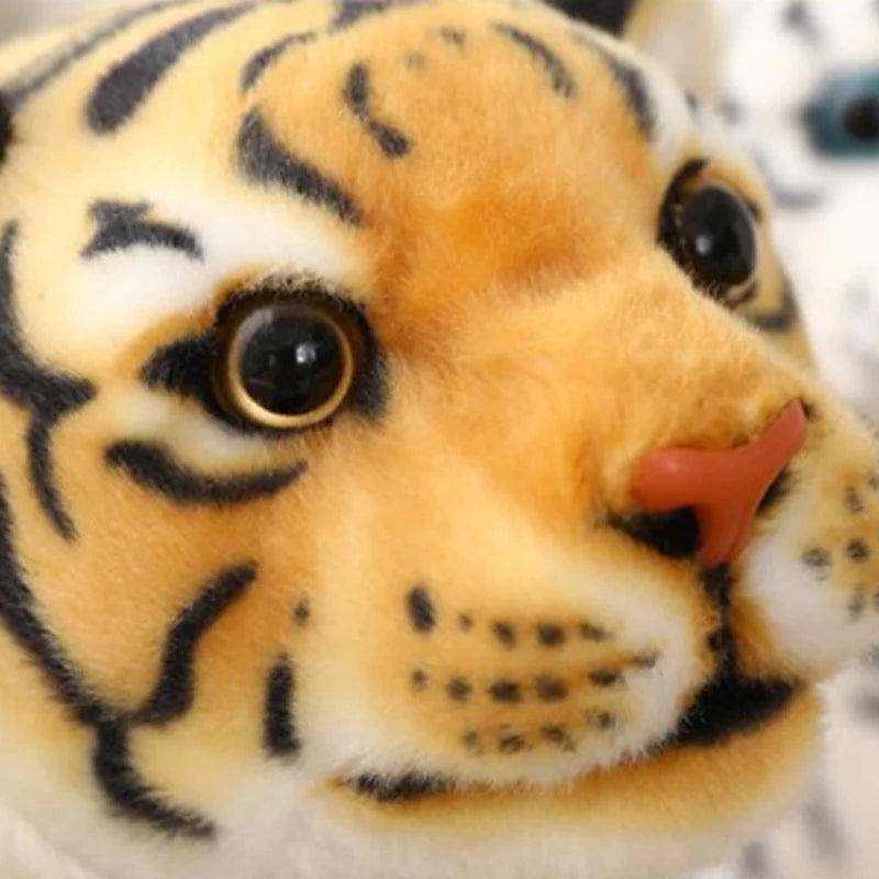 Lifelike White Tiger Stuffed Animal Plush Toy 23–33cm Gift