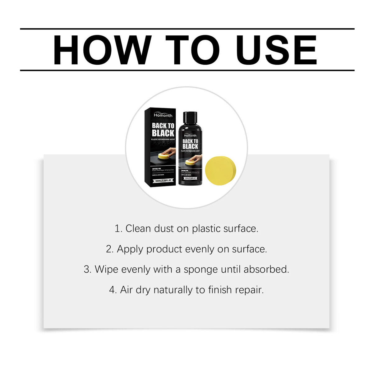 VIBE Nano Car Plastic Restorer Trim Polish UV Protection 250ml