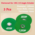 3-Pack Ultra-Fine Resin Grinding & Polishing Discs 100mm