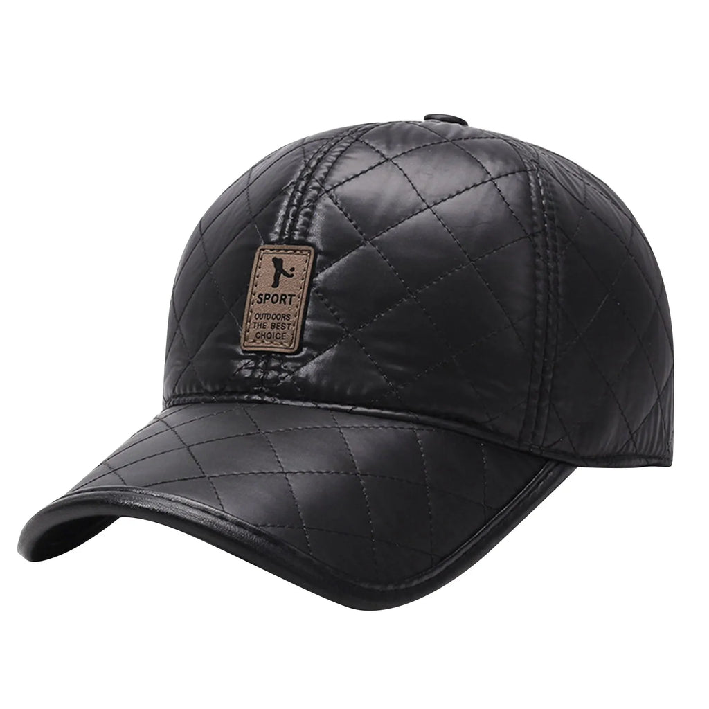 Wide Brim Winter Baseball Cap with Ear Protection – Unisex