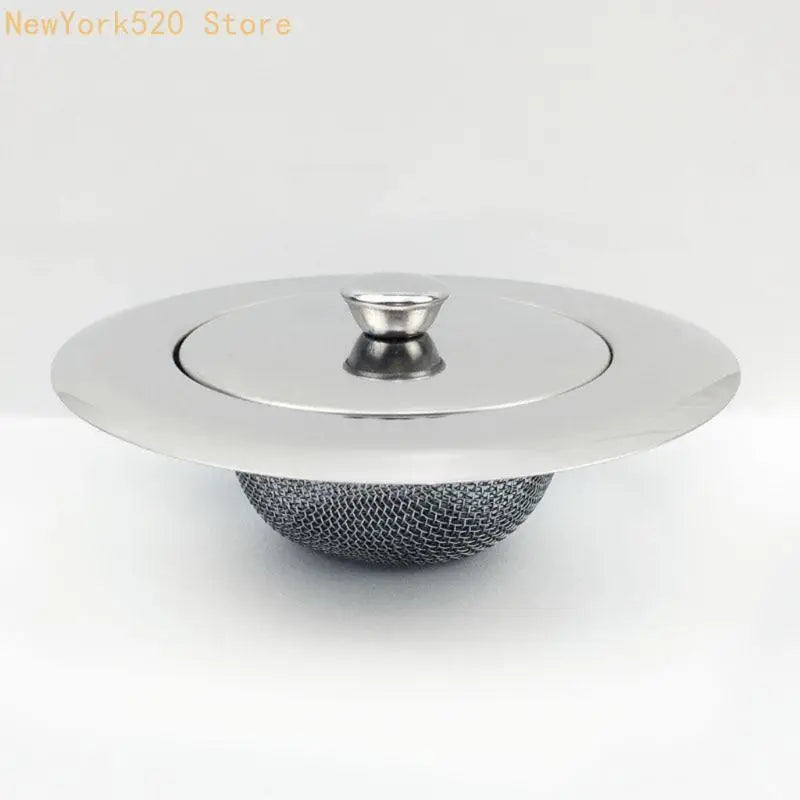 Stainless Steel Sink Strainer & Drain Hair Catcher with Lid