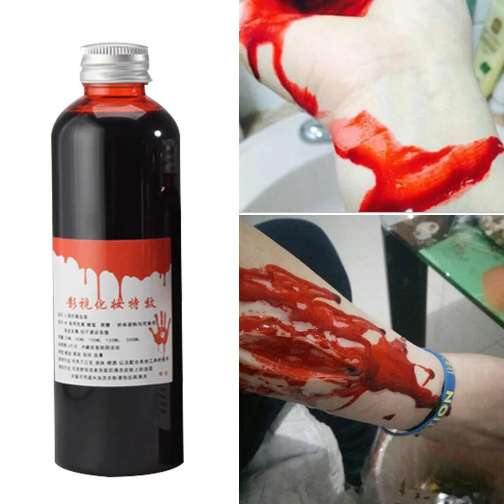 Realistic Fake Blood Liquid – Halloween SFX Makeup & Prop