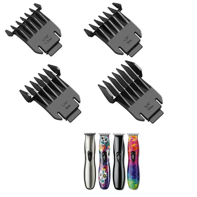4-Pack Snap-On Guide Combs for Andis T-Blade D3 D7 D8 Trimmers