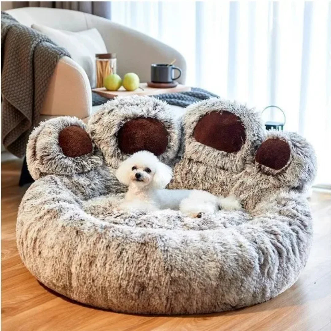 Plush Corduroy Dog Sofa Bed for Medium & Large Breeds