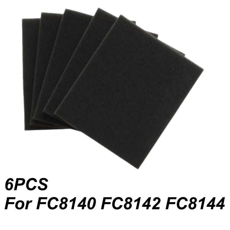 6-Pack Sponge Vacuum Filters for FC8140 FC8142 FC8144 FC8148