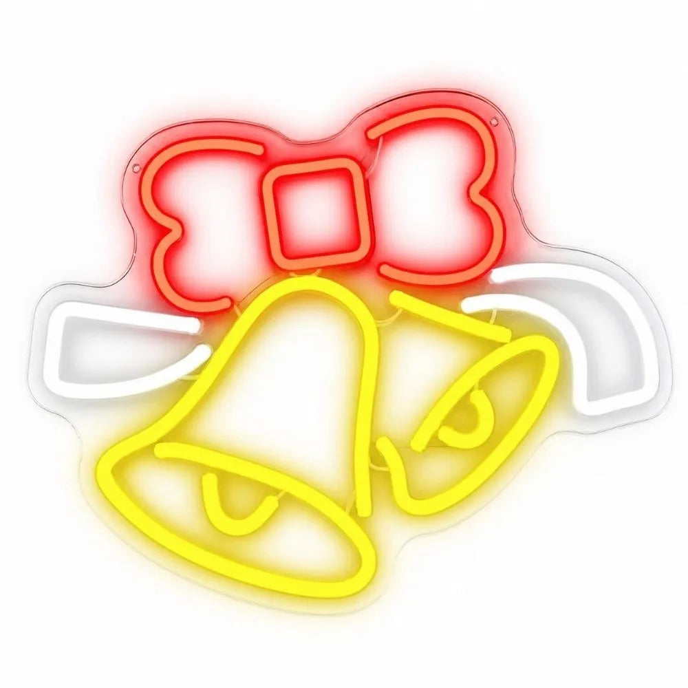 Multicolor Christmas LED Neon Sign USB Powered Wall Decor