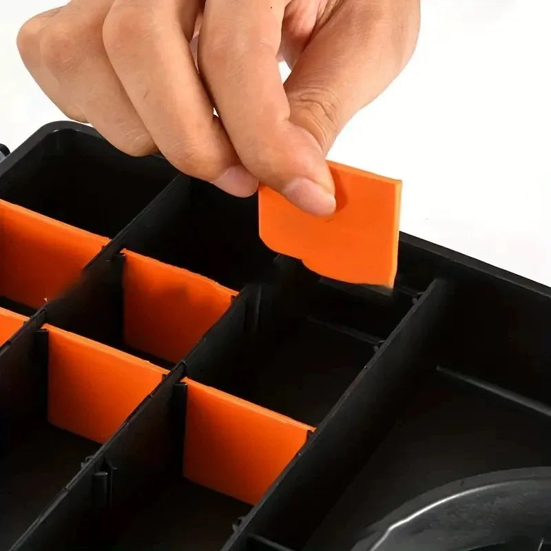 Thickened Plastic Grid Storage Box for Screws, Drill Bits & Parts