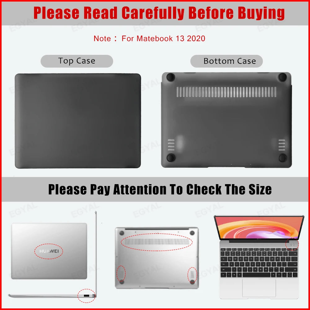 EGYAL Hard Case for Huawei MateBook 13 2020 – PVC Cover