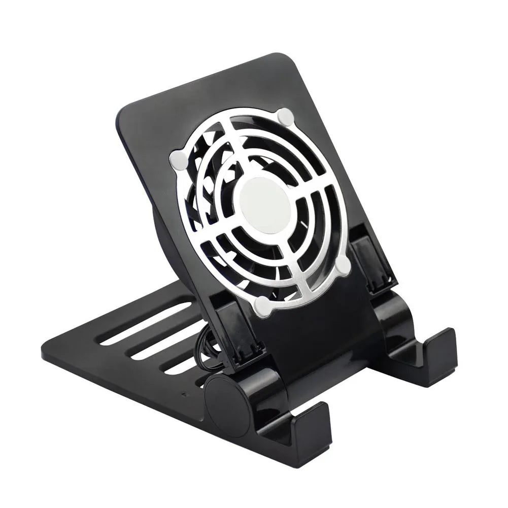 USB Desk Phone Fan Cooling Pad with Foldable Stand Holder