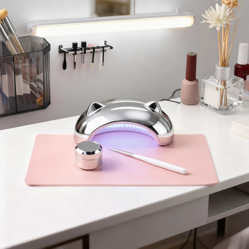 Foldable PU Leather Nail Art Mat & Armrest Hand Rest Cushion