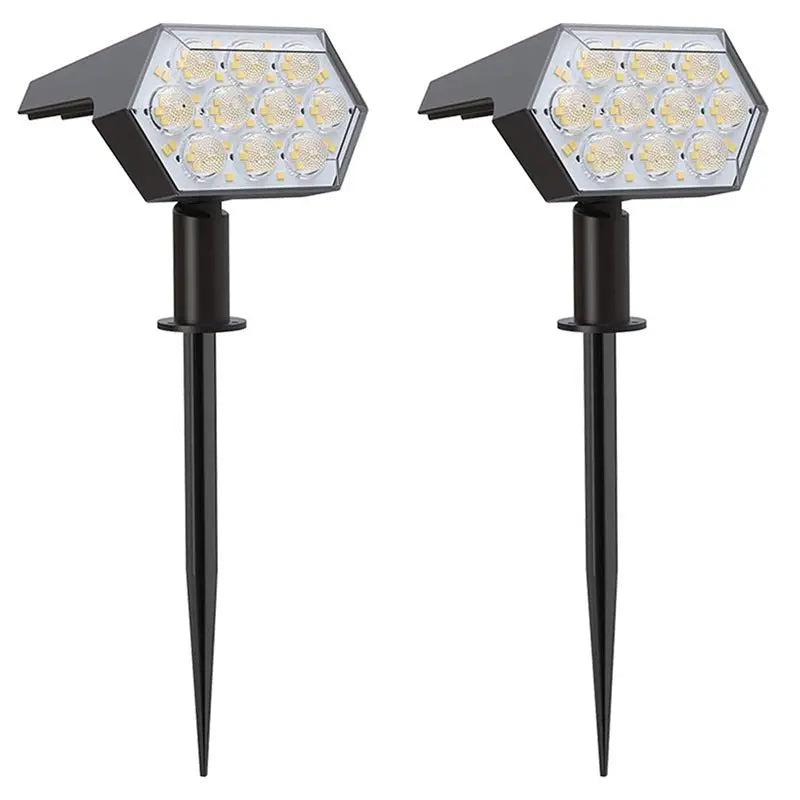 92 LED Solar Spot Lights – Outdoor Garden Pathway Wall 2-Pack