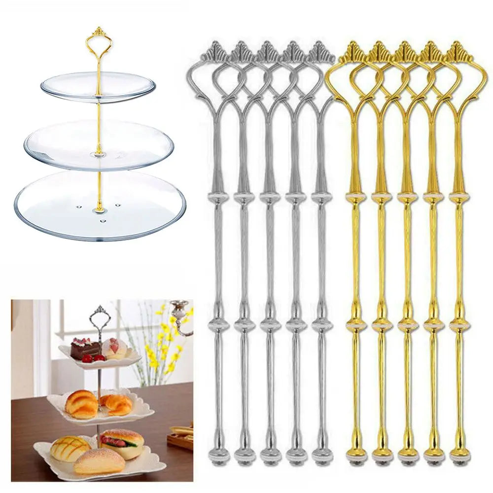 Metal Cake Stand Fittings – 2 or 3 Tier DIY Cupcake Stand Kit