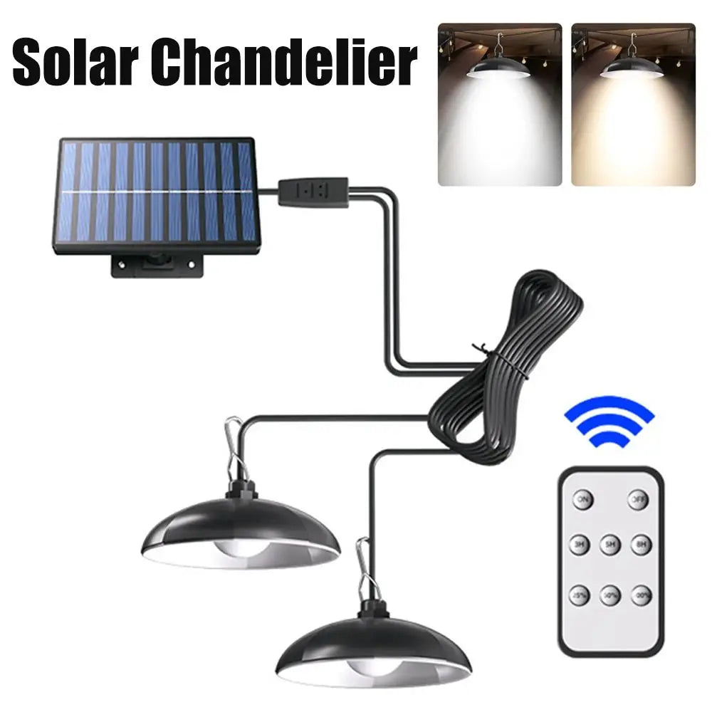 Solar Pendant Light LED Remote Control – Single/Double Head