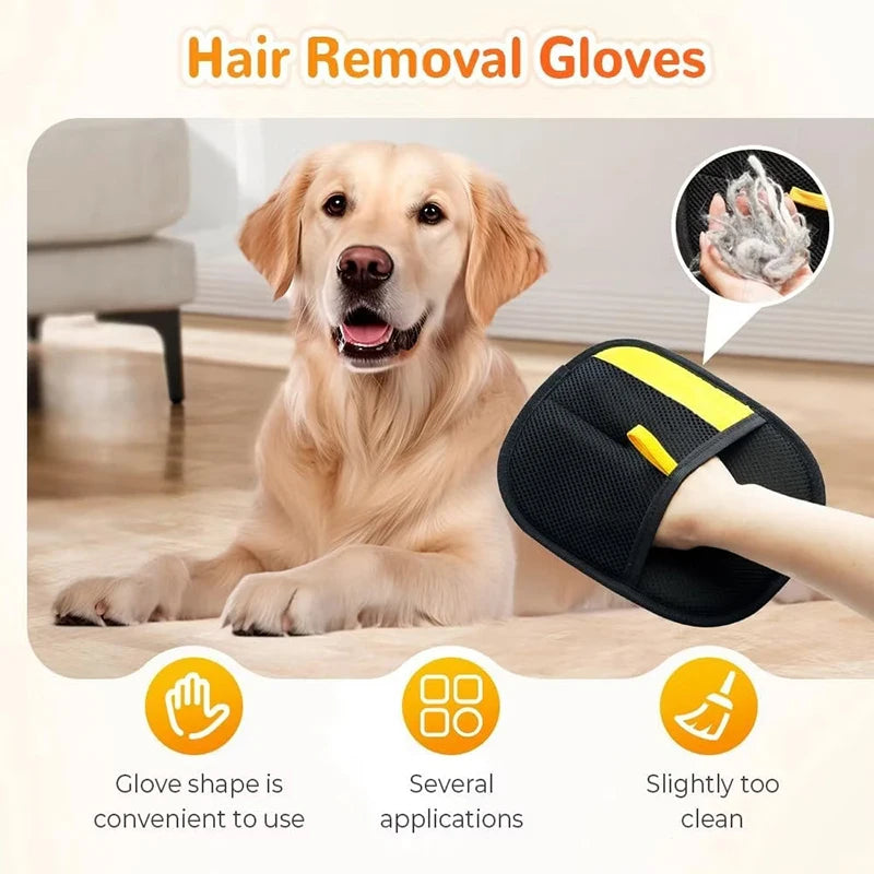 Double-Sided Pet Grooming Gloves – Dog & Cat Hair Remover