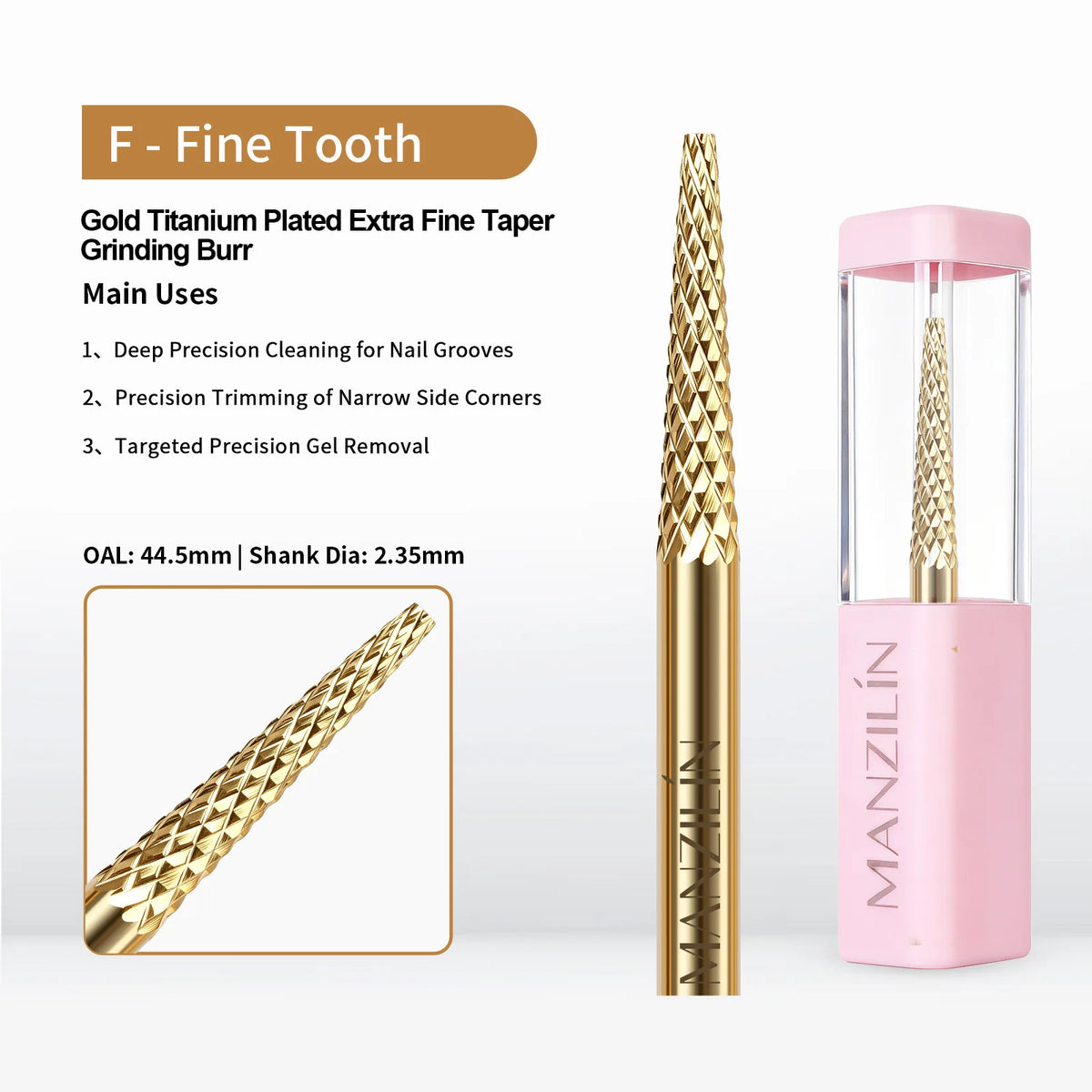 Tungsten Carbide Titanium Nail Drill Bit – Gel & Acrylic Remover