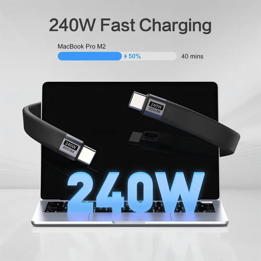 USB4 USB-C to C 240W 40Gbps 8K Keychain Cable PD3.1