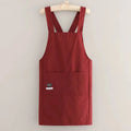 Cross Strap Waterproof Canvas Apron – Unisex Kitchen Smock