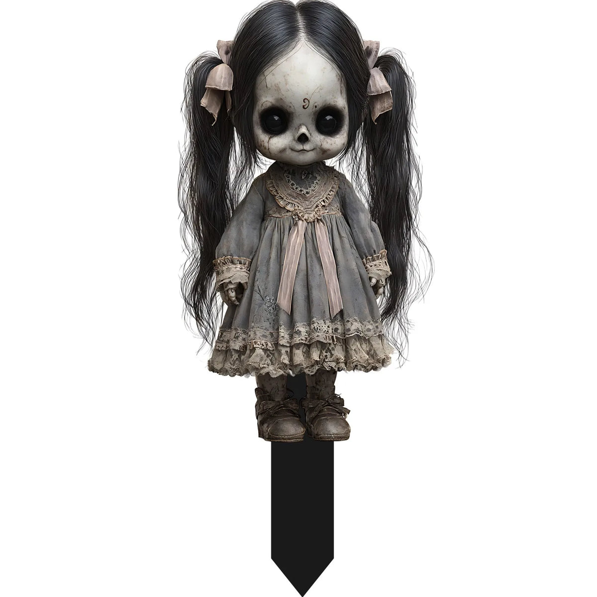 Zombie Skull Stake Halloween Yard Decoration Horror Prop