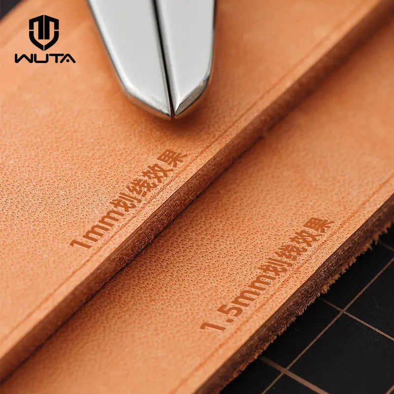 Stainless Steel Adjustable Leather Spacing Gauge & Wing Crimper