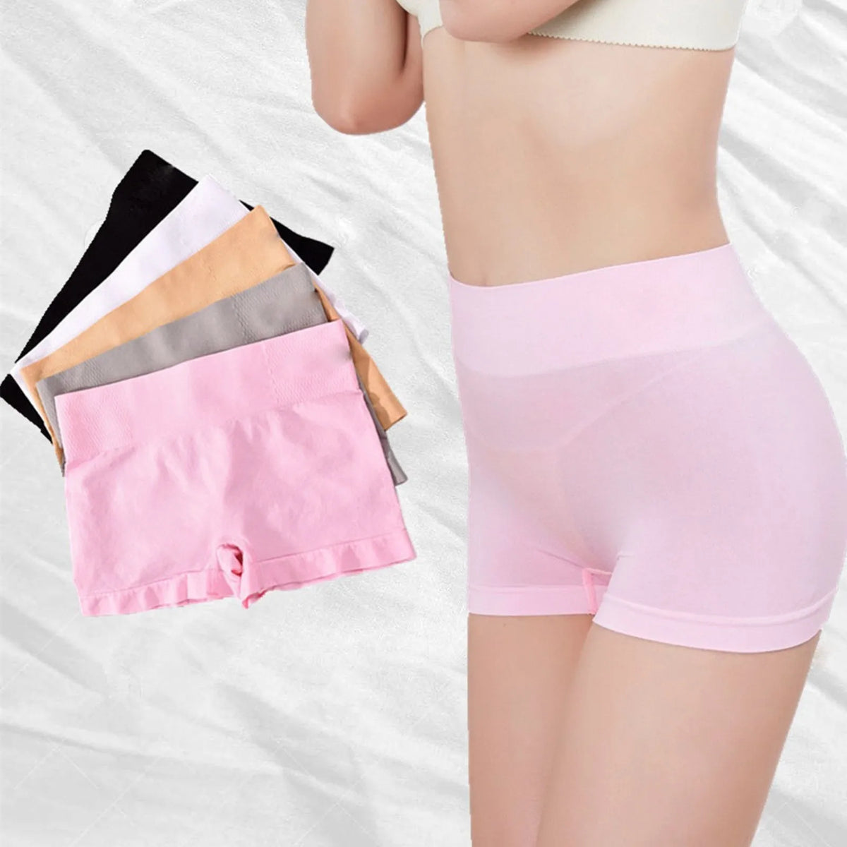 Women's Seamless Safety Shorts – Breathable Boxer Brief Underlayer