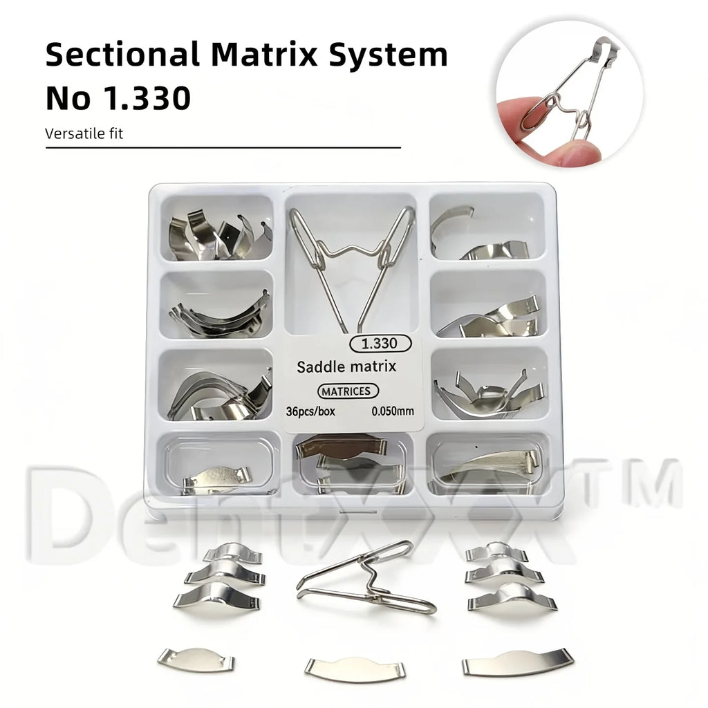 36Pcs Sectional Matrix System – Steel Bands & Separating Rings