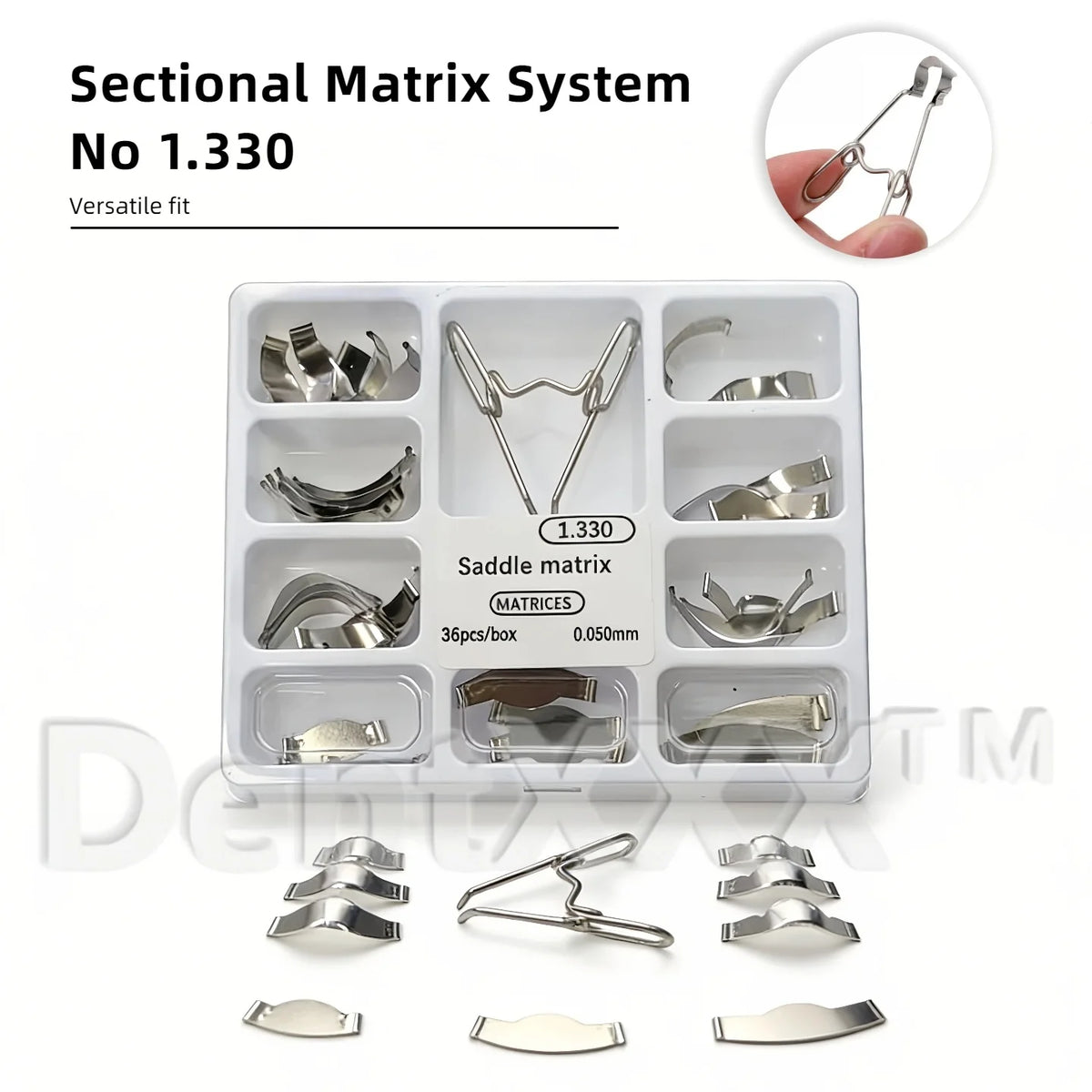 36Pcs Sectional Matrix System – Steel Bands & Separating Rings