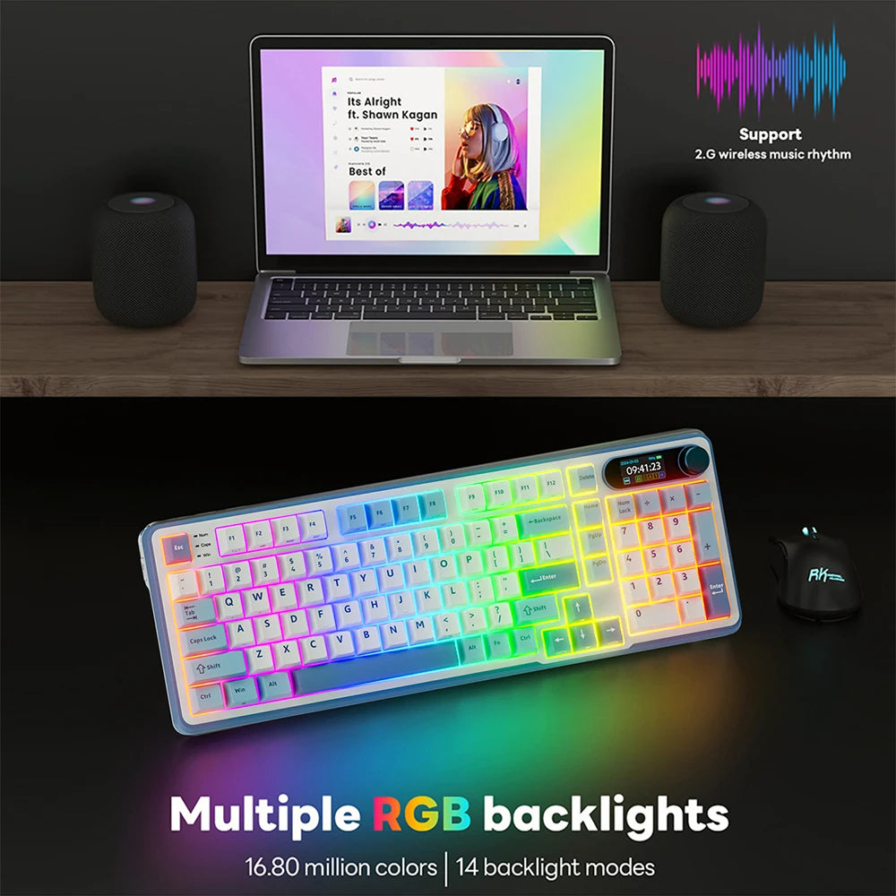 RK S98 98-Key Wireless Mechanical Keyboard | TFT, RGB, Hot Swap