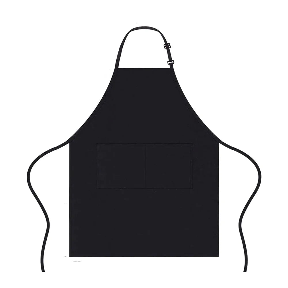 Unisex Canvas Bib Apron – Water-Resistant, 2 Pockets, Adjustable