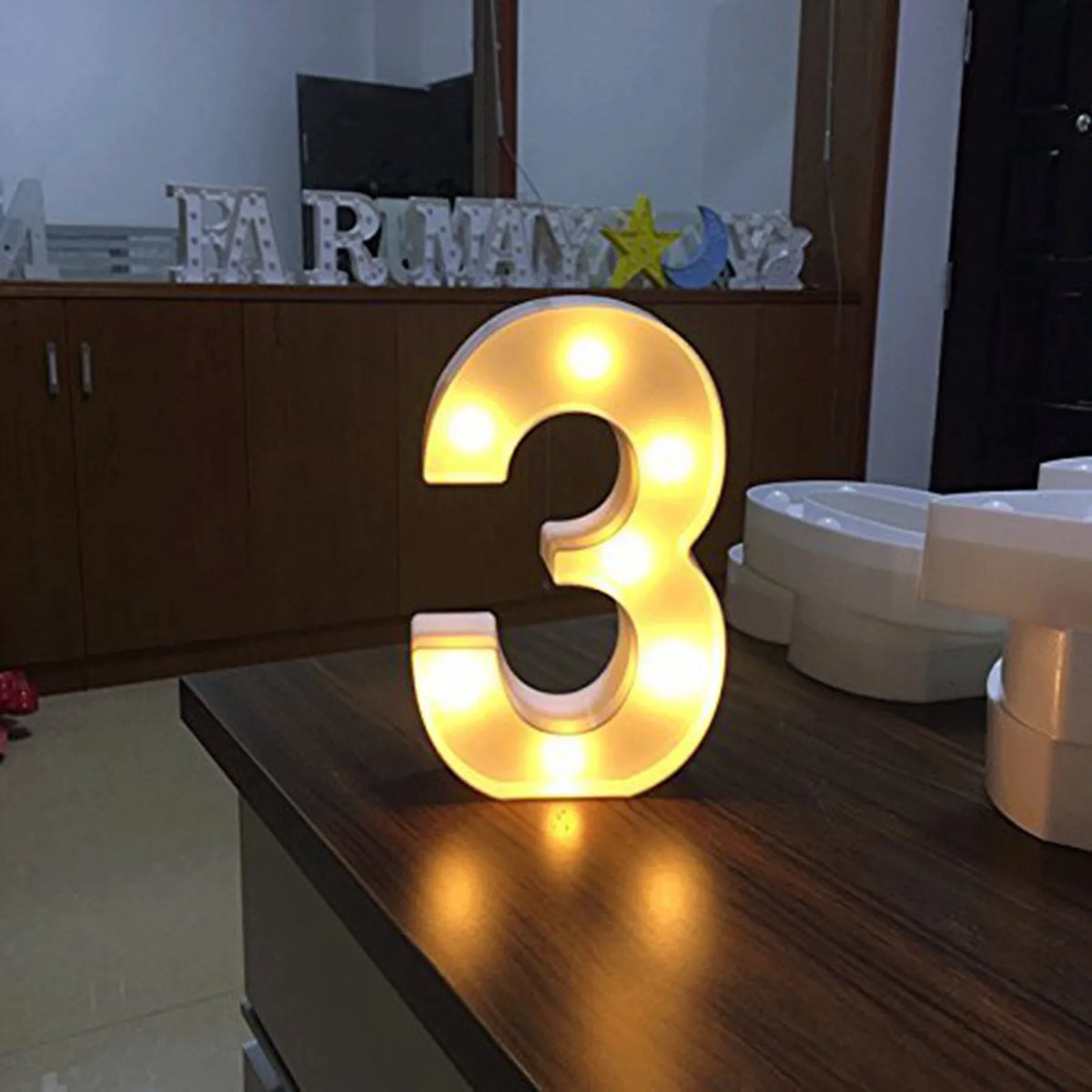 LED Light Up Letter & Number Signs – Battery Party Decor