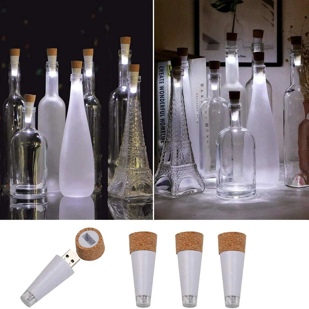USB LED Wine Bottle Cork Light – Party & Wedding Décor