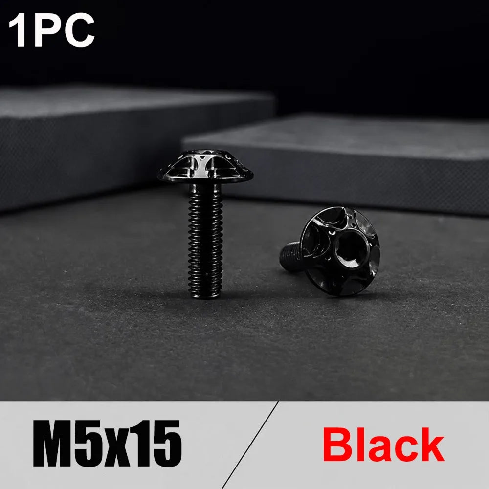 Titanium Alloy M5/M6 Hex-Lobe Decorative Bolts | Multi-Color