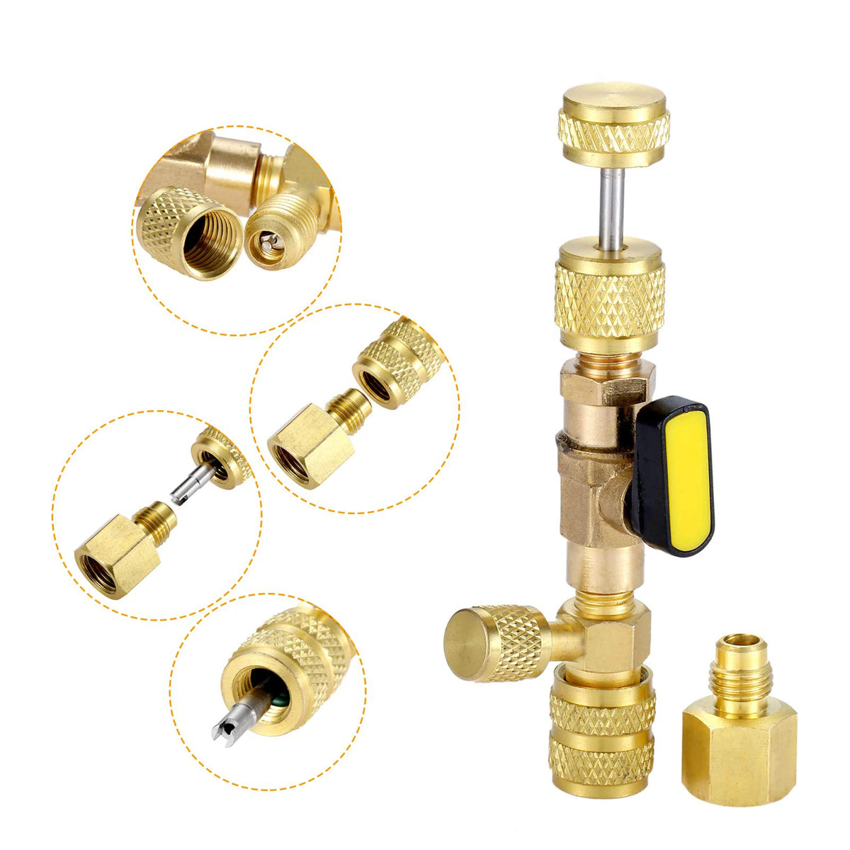 Valve Core Remover Installer Kit – 1/4" & 5/16" R22 R410a Tool