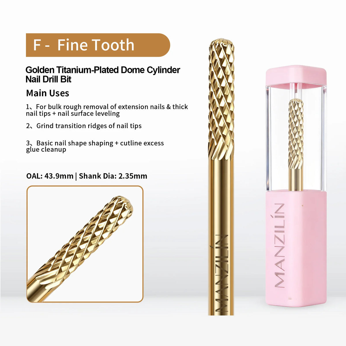 Tungsten Carbide Titanium Nail Drill Bit – Gel & Acrylic Remover
