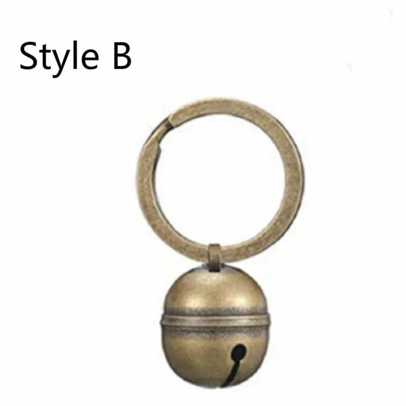 Brass Collar Bells for Cats & Dogs – Charm Pendant with Key Ring