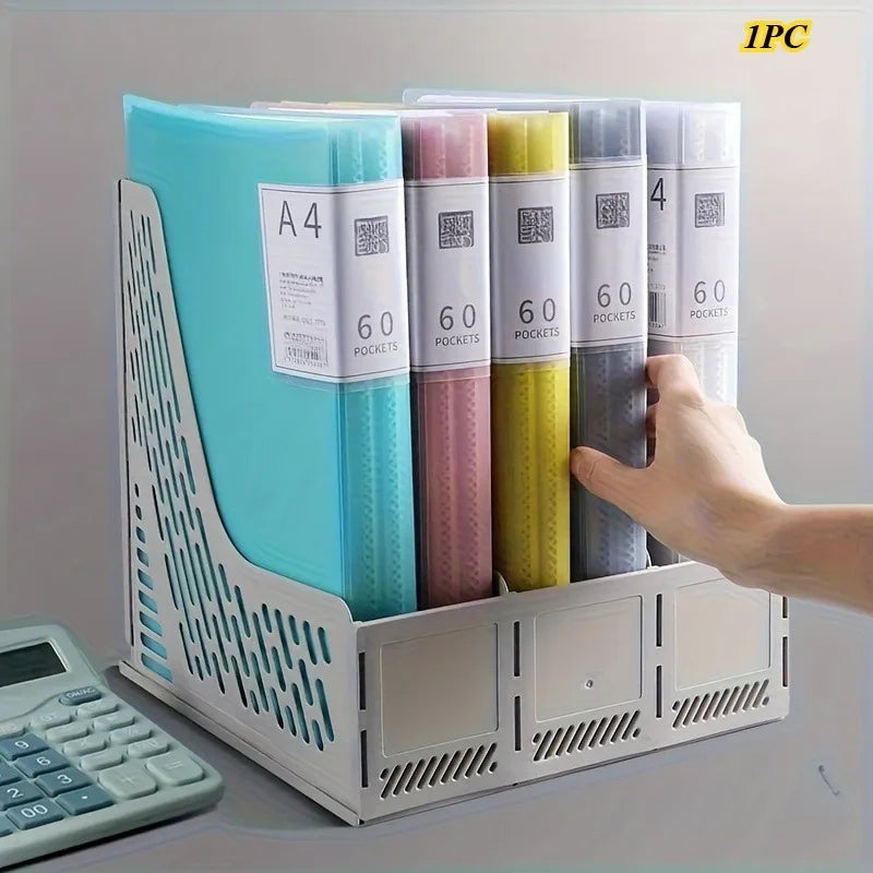 VIBE A4 Clear Plastic Document Folder – Durable File Storage