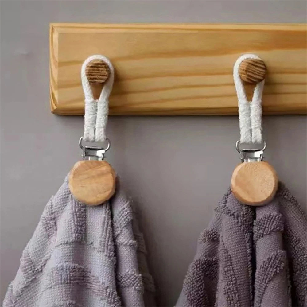 Cotton Loop Towel Clips – Metal Hanger for Bathroom & Kitchen