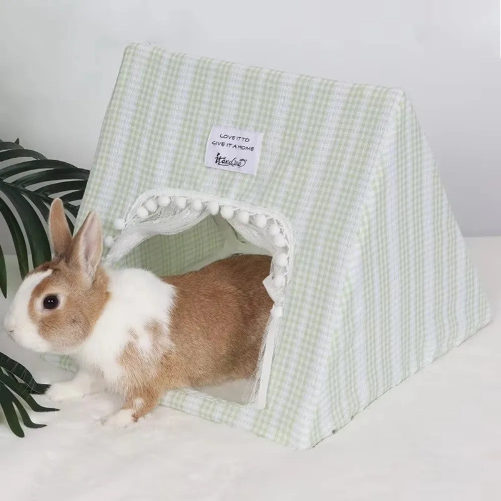 Cotton Rabbit Nest Villa Floral Sleeping Tent with Curtains
