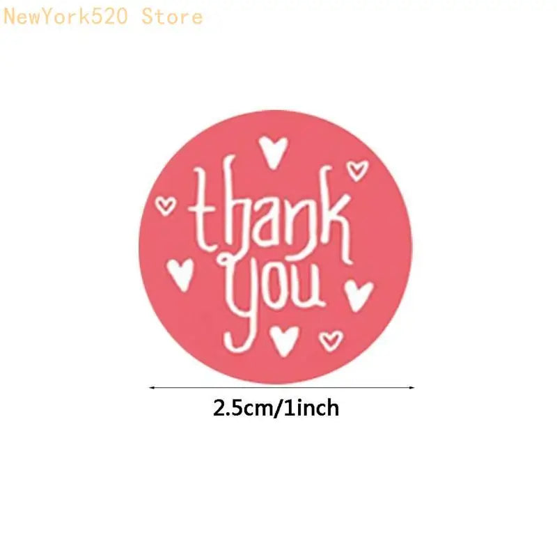 500Pcs Round Thank You Stickers | 12 Designs Gift Seal Labels